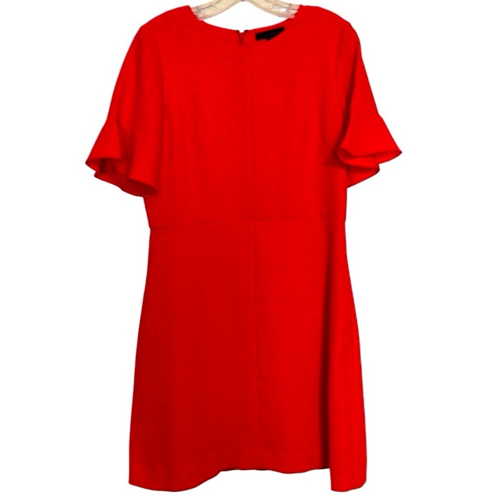 Banana Republic Red Flared Sleeve Dress 8​ - Picture 3 of 7